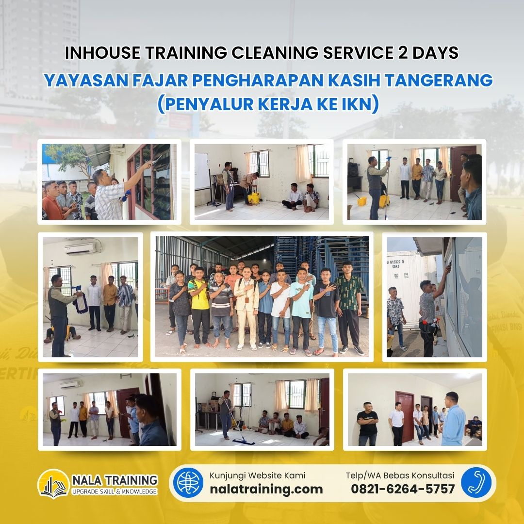 Inhouse Training Cleaning Service 2 Days Yayasan Fajar Pengharapan Kasih Tangerang (Penyalur kerja ke IKN)