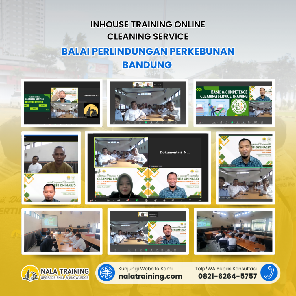 Inhouse Training Online Cleaning Service Balai Perlindungan Perkebunan Bandung
