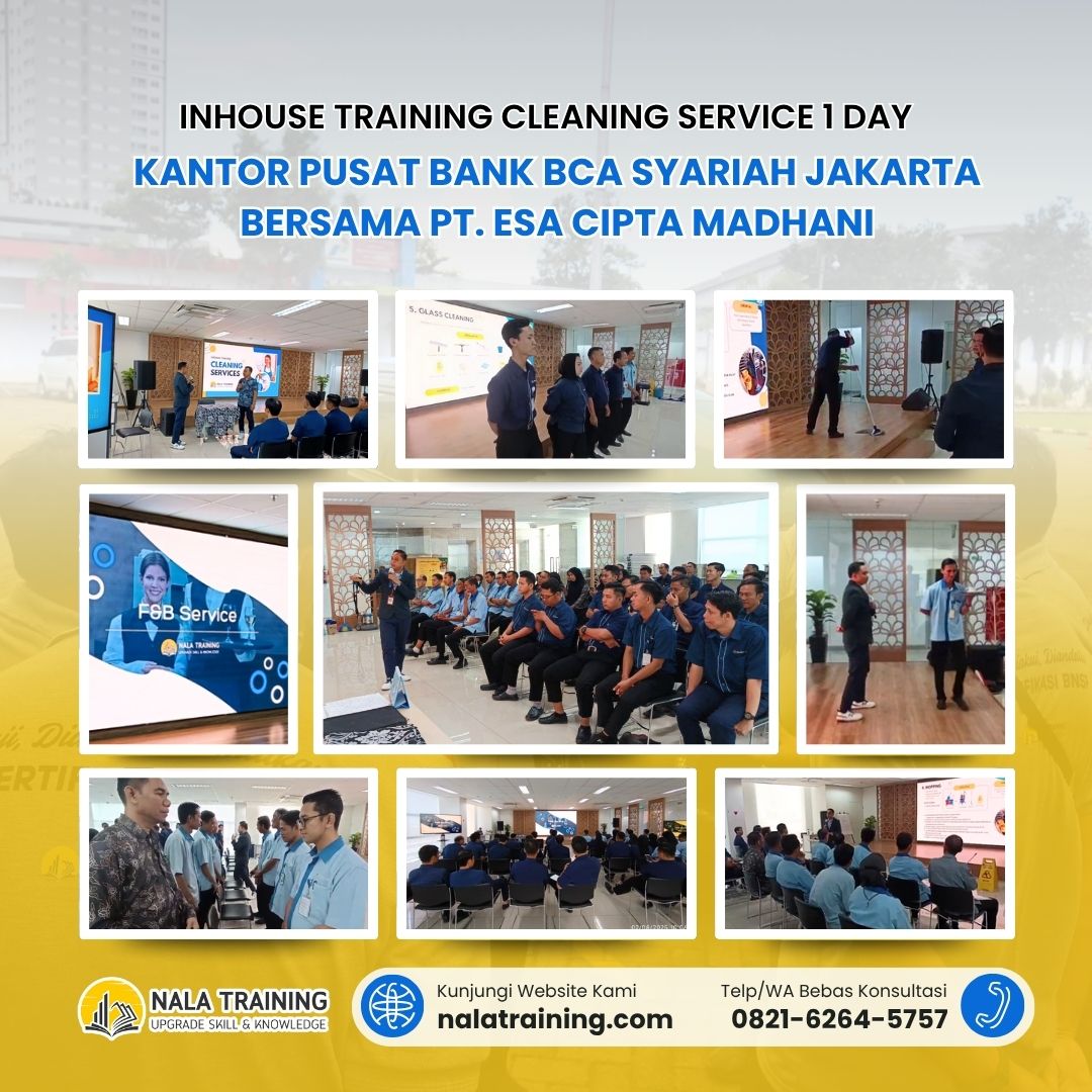 Inhouse Training Cleaning Service 1 Day Kantor Pusat Bank BCA Syariah Jakarta bersama PT. Esa Cipta Madhani
