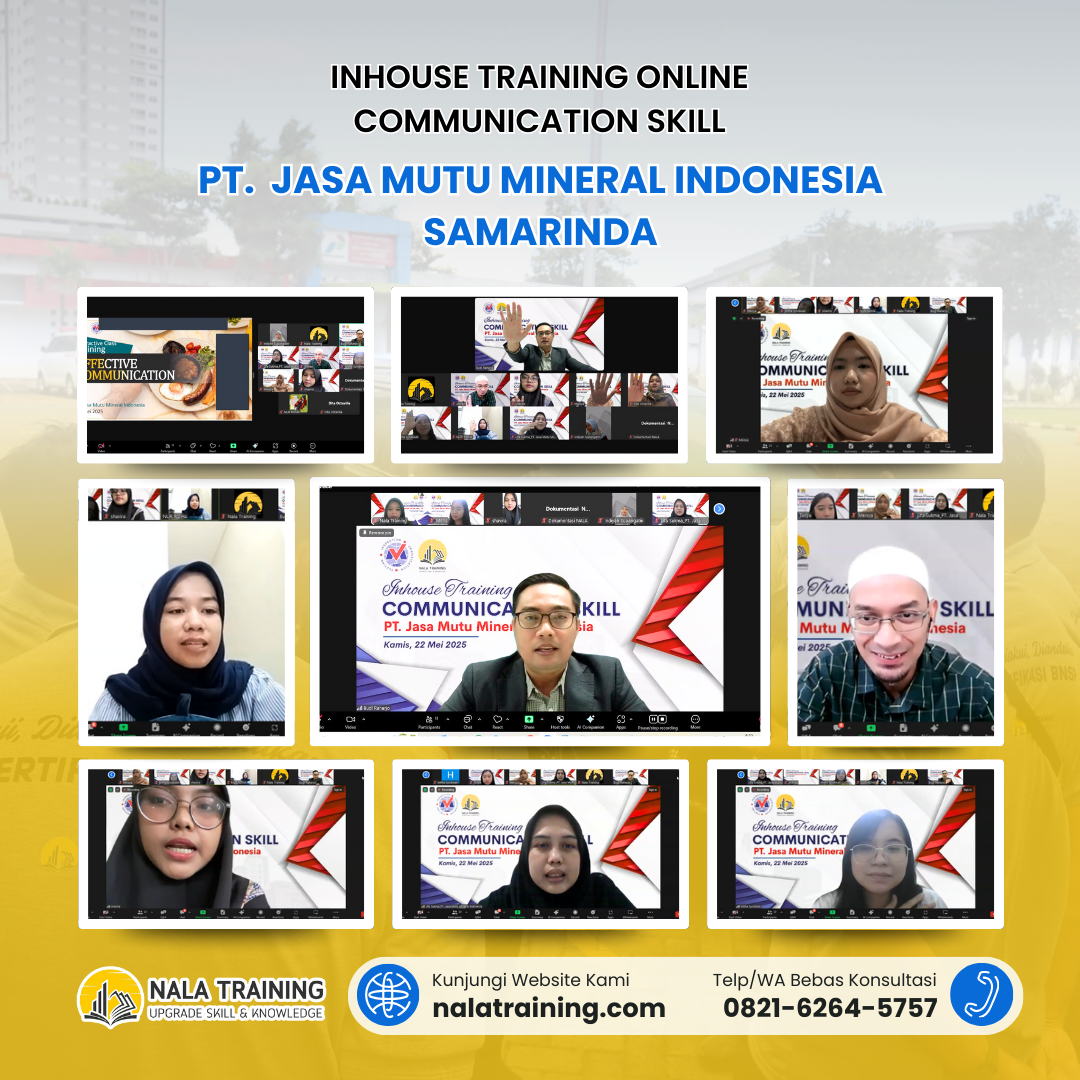 Training Online Komunikasi Skill PT. Jasa Mutu Mineral Indonesia Samarinda