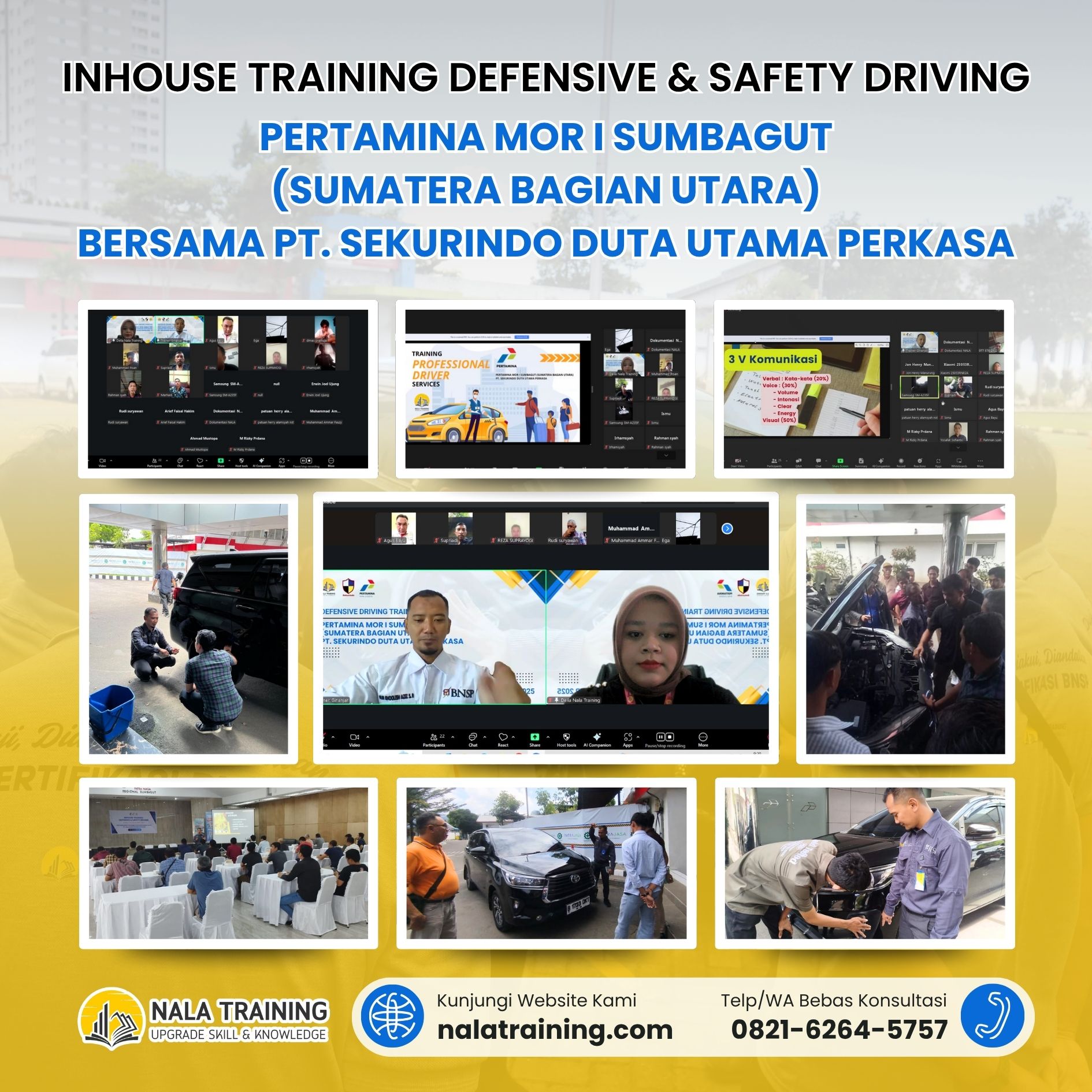 Inhouse Training Defensive & Safety Driving Pertamina MOR I Sumbagut (Sumatera Bagian Utara) bersama PT. Sekurindo Duta Utama Perkasa