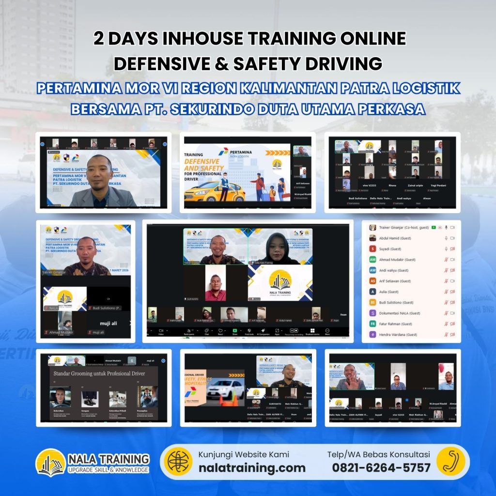2 Days Inhouse Training Online Defensive & Safety Driving Pertamina MOR VI Region Kalimantan Patra Logistik bersama PT. Sekurindo Duta Utama Perkasa