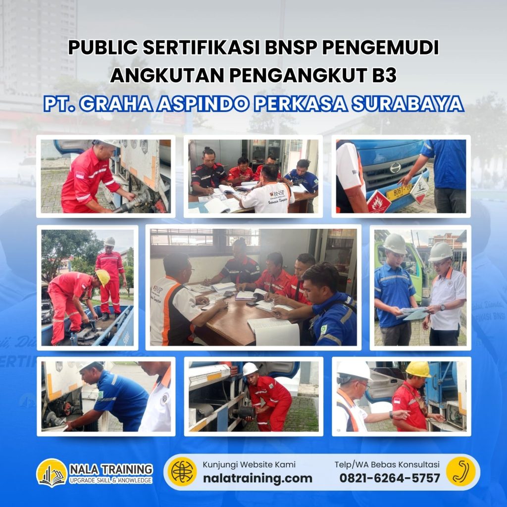 Public Sertifikasi BNSP Pengemudi Angkutan Pengangkut B3 PT. Graha Aspindo Perkasa Surabaya