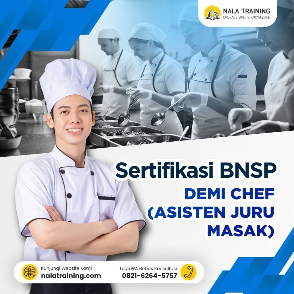 Sertifikasi BNSP Demi chef (Asisten juru masak)