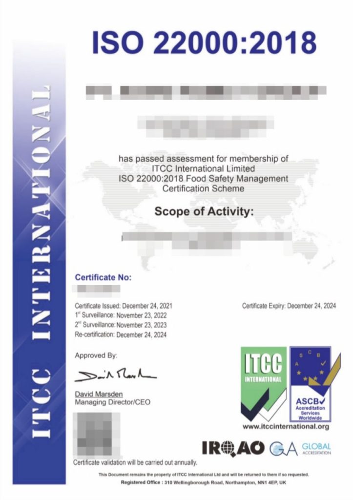 contoh sertifikat ISO