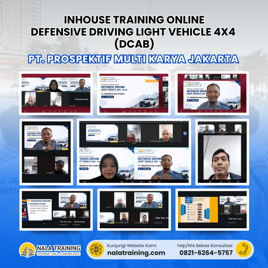 Inhouse Training Online Defensive Driving Light Vehicle 4X4 (DCAB) PT. Prospektif Multi Karya Jakarta