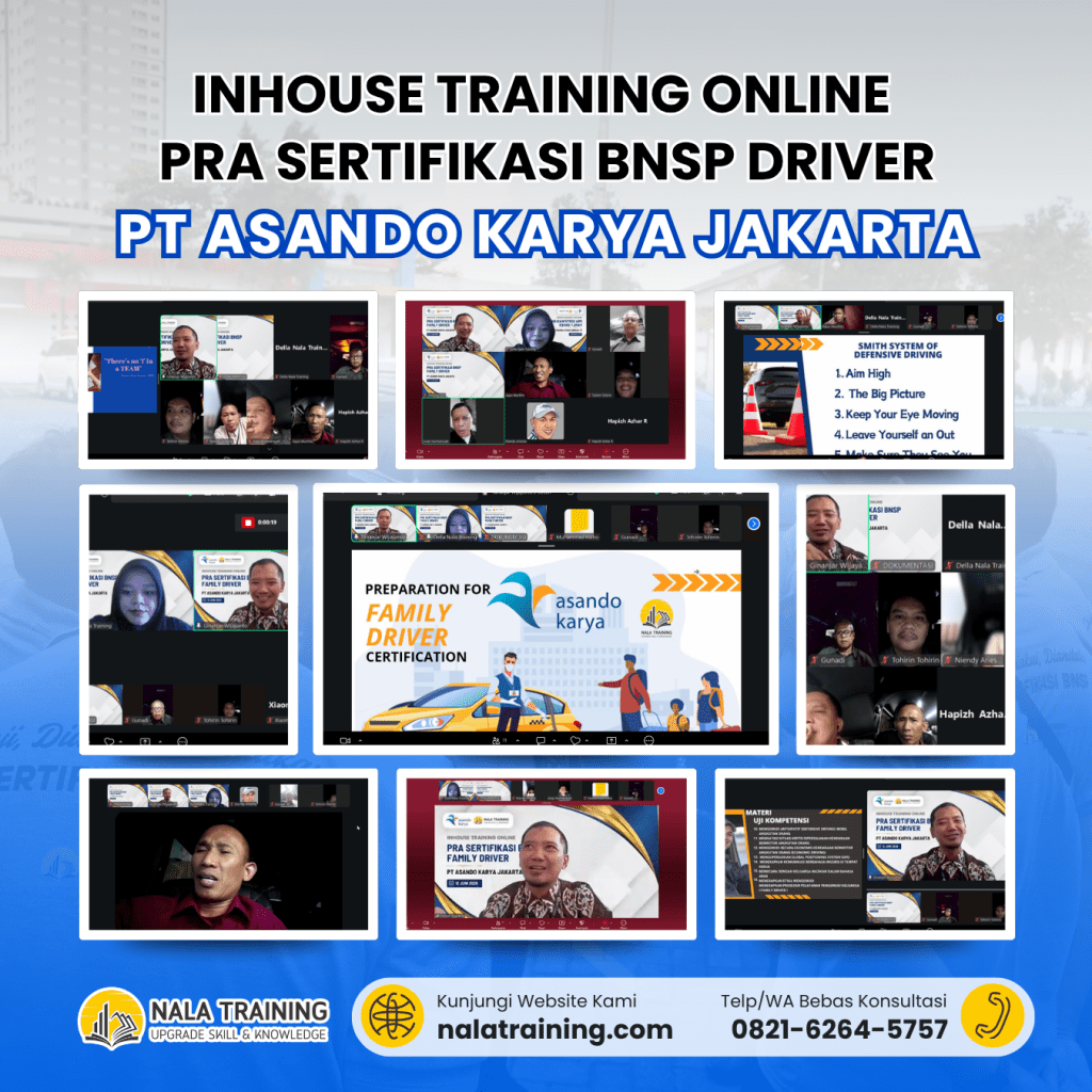 Online Training pra Sertifikasi BNSP Driver PT Asando Karya Jakarta