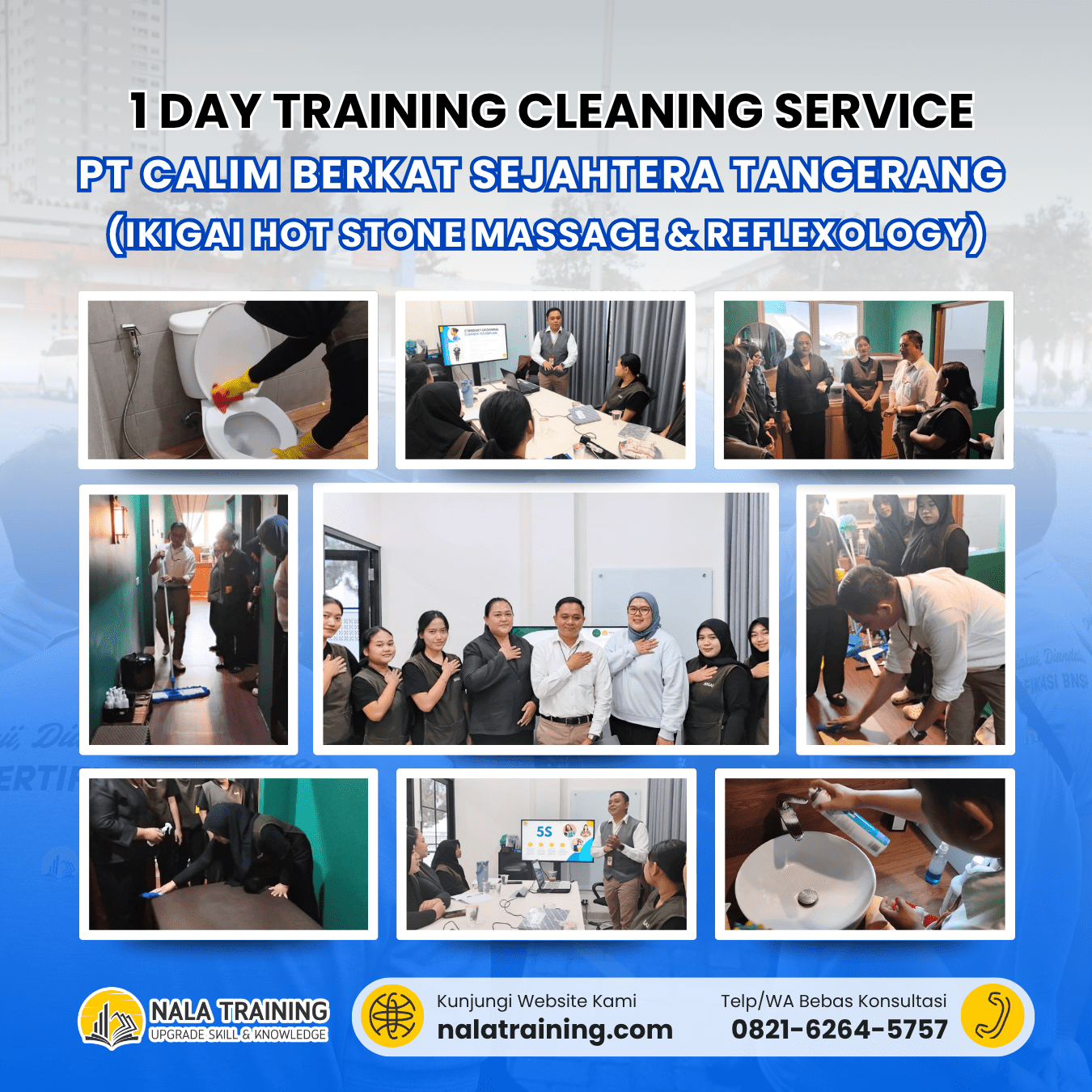 _1 Day Training Cleaning Service PT Calim Berkat Sejahtera Tangerang (IKIGAI Hot Stone Massage & Reflexology)