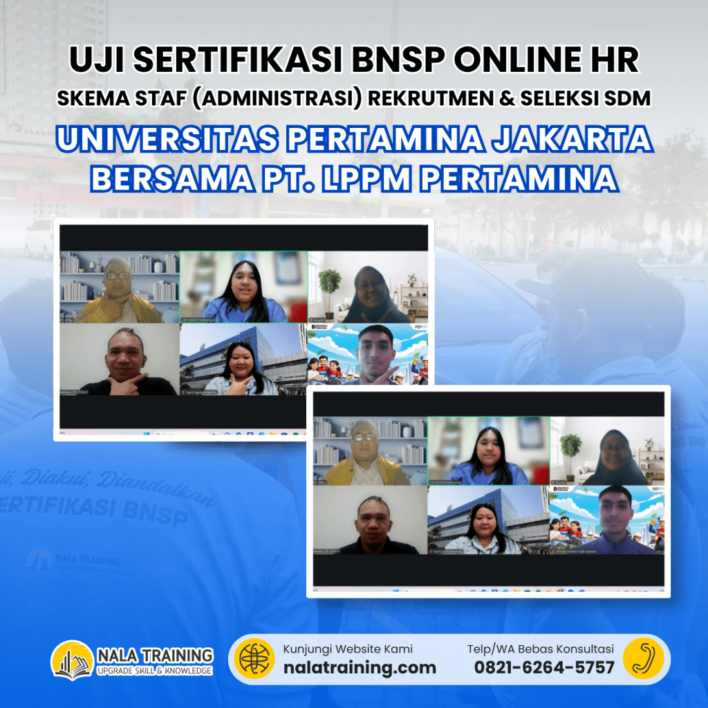 Uji Sertifikasi BNSP Online HR Universitas Pertamina Jakarta bersama PT. LPPM Pertamina