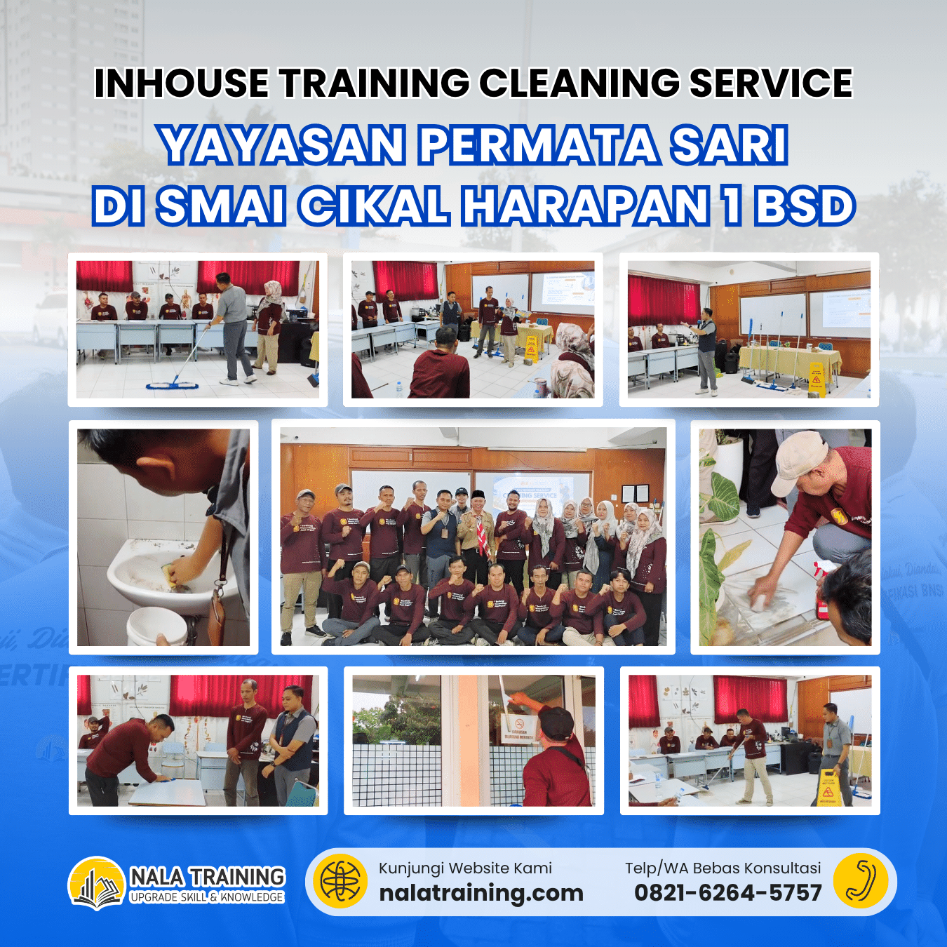 Inhouse Training Cleaning Service Yayasan Permata Sari di SMAI Cikal Harapan 1 BSD