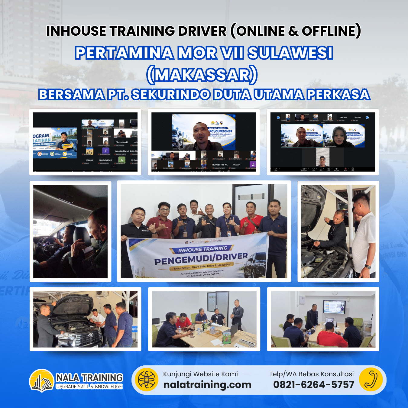 Inhouse Training Driver (Online & Offline) Pertamina MOR VII Sulawesi (Makassar) bersama PT. Sekurindo Duta Utama Perkasa