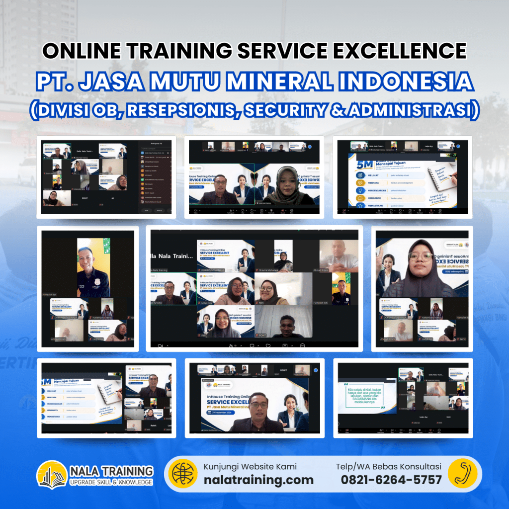 Online Training Service Excellence PT. Jasa Mutu Mineral Indonesia